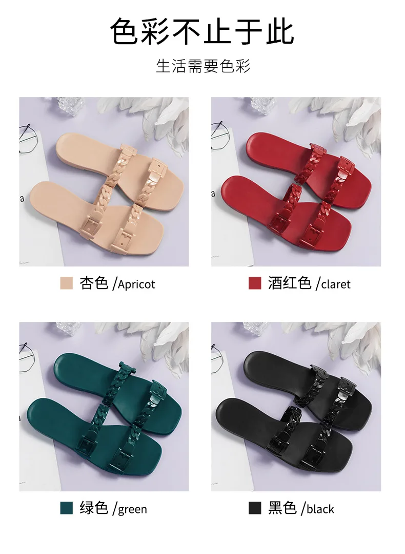 

2021 Summer shoes for women sandals on vacation pvc