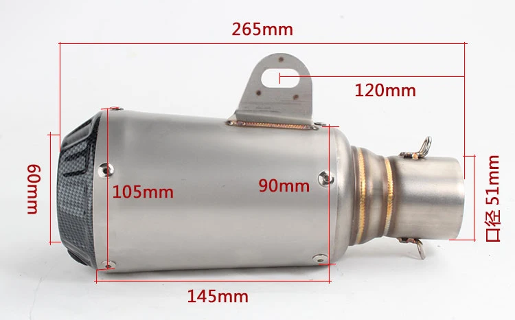 Universal 51mm Exhaust Motorcycle ak Muffler Escape Moto DB Killer Pipe Z800 Devil Monster 796 Modified | Автомобили и мотоциклы