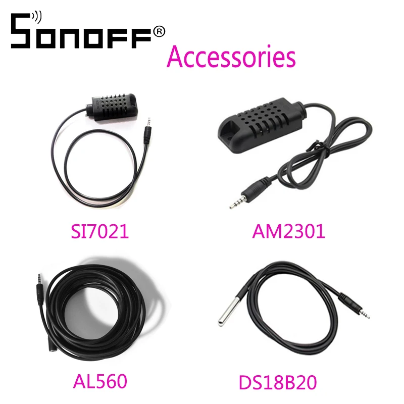SONOFF AM2301/DS1820/DS18B20/ AL560 5m verlengкабель аксессуары для датчика температуры и влажности