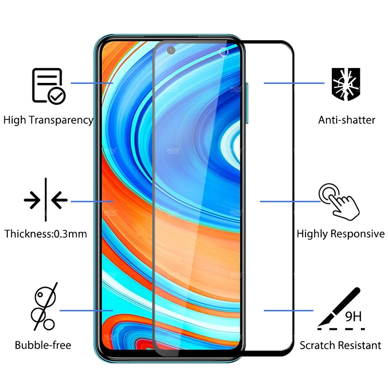 Закаленное стекло 2 в 1 для redmi note 9 pro max Защитное xiaomi ksiomi xiomi note9 защитная пленка