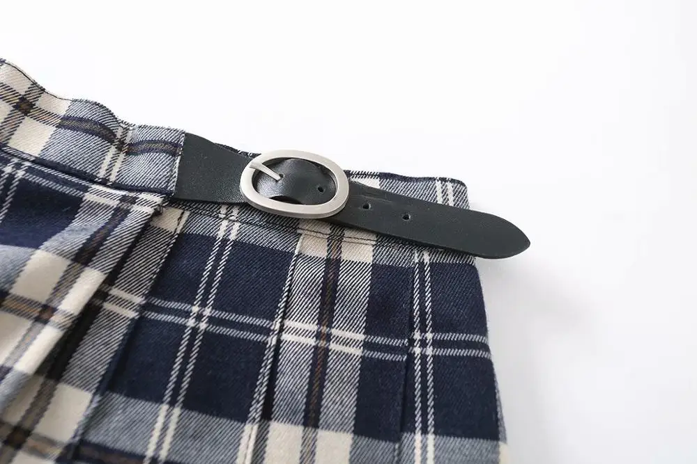 Женская плиссированная мини-юбка клетчатая короткая юбка в стиле Харадзюку