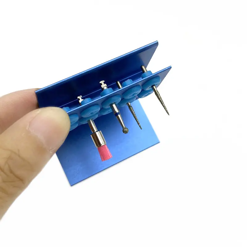 1 шт. 10 отверстий Держатель зубных боров Блок Чехол для высокое Скорость Боры и