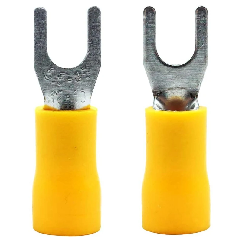 

300 Pcs 22-16 16-14 12-10 AWG Insulated Fork Spade U-Type Wire Connector Electrical Crimp Terminal