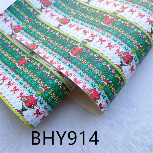 A4 20*33 см мультфильм Рождественский персонаж Печать Синтетическая кожа ткань для DIY аксессуары BHY293