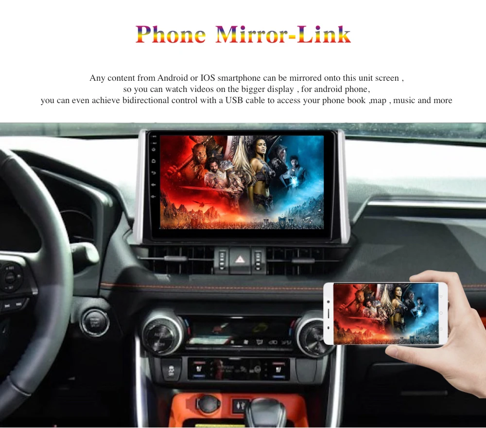 Android 9,0 автомобильный радиоприемник 1 Din gps Navi для Toyota RAV4 PX6 DSP ips HDMI 4 Гб+ 64 Гб 8-ядерный RDS Wi-Fi Bluetooth AUX USB карта