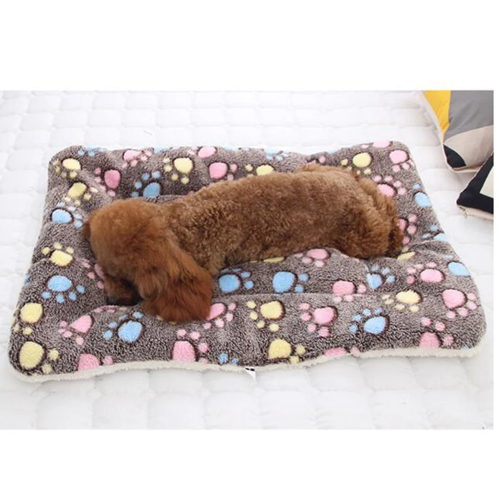Мягкий фланелевый коврик для домашних животных кровать собаки зимнее утолщенное