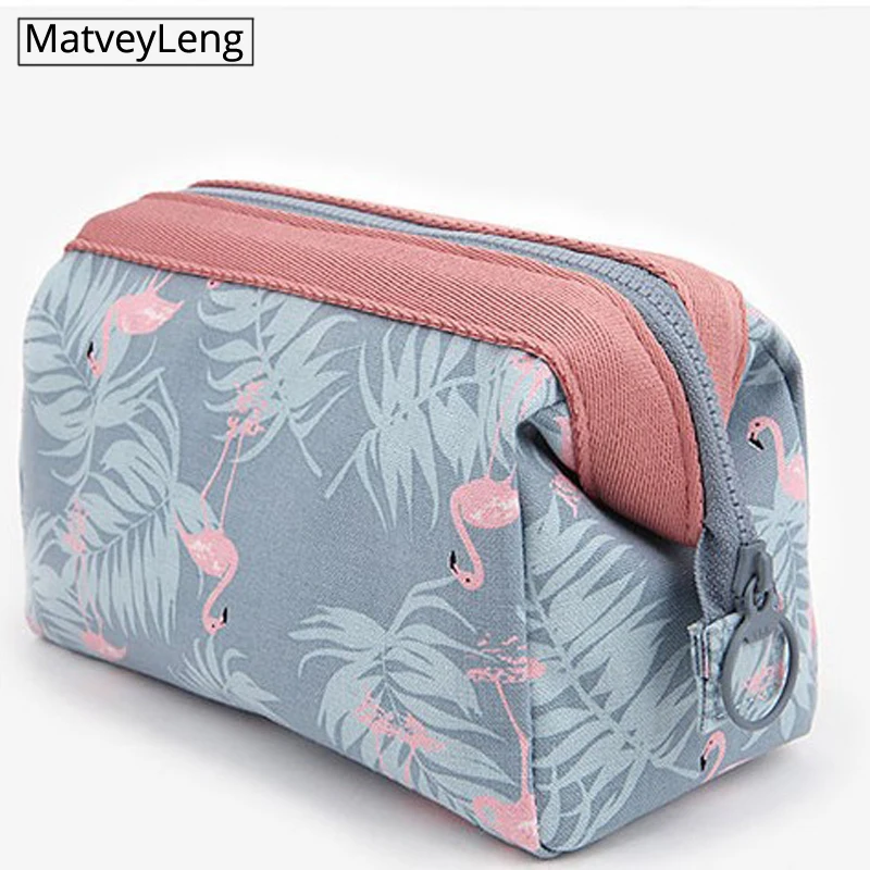 

Travel Make Up Bags Animal Flamingo Cosmetic Bag Beauty Wash Organizer Toiletry Storage Bag Girl Function Makeup Case