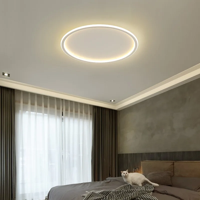 

Ultra-thin Ceiling Lamp Led Nordic Round Bedroom Lamp Modern Fashion Small Living Room Lamp Creative Golden Lamps