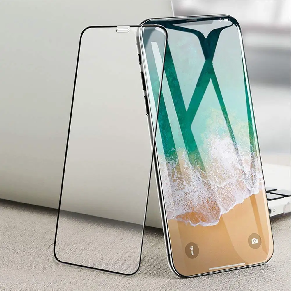 Закаленное стекло с полным покрытием для iPhone X XS MAX 6 6s 7 8 Plus 5 SE 5C защитная пленка