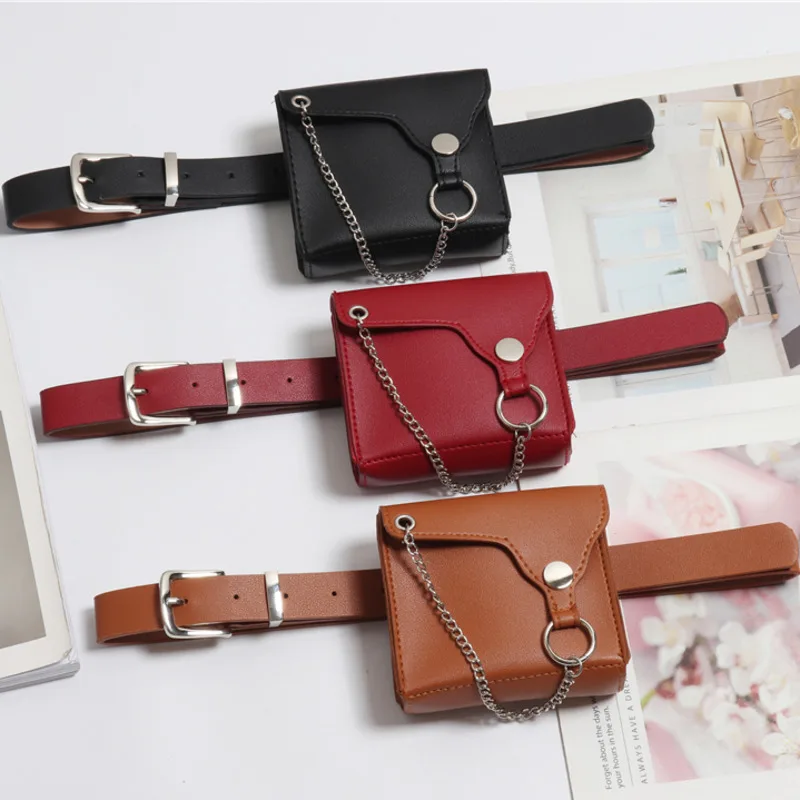 Модная весенняя стильная поясная сумка трендовая однотонная нового дизайна для