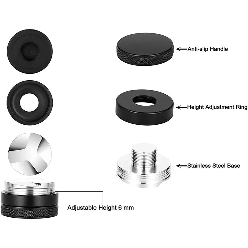 

Coffee Utensil Sets Coffee Bottomless Portafilter for Delonghi Filter 51MM Stainless Steel Filter Basket Accessories