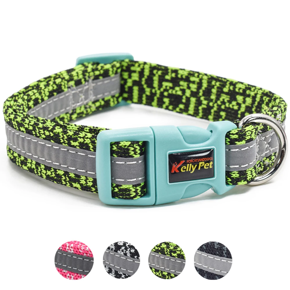 Персонализированный ошейник для собаки светоотражающая ткацкая лента ошейники