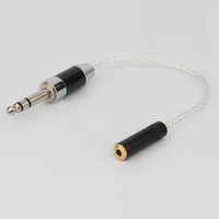 preffair hifi 7n occ silver plated aux cable audio cable carbon fiber 6 35mm 14 male to 3 5mm female aux cord upgrade cable