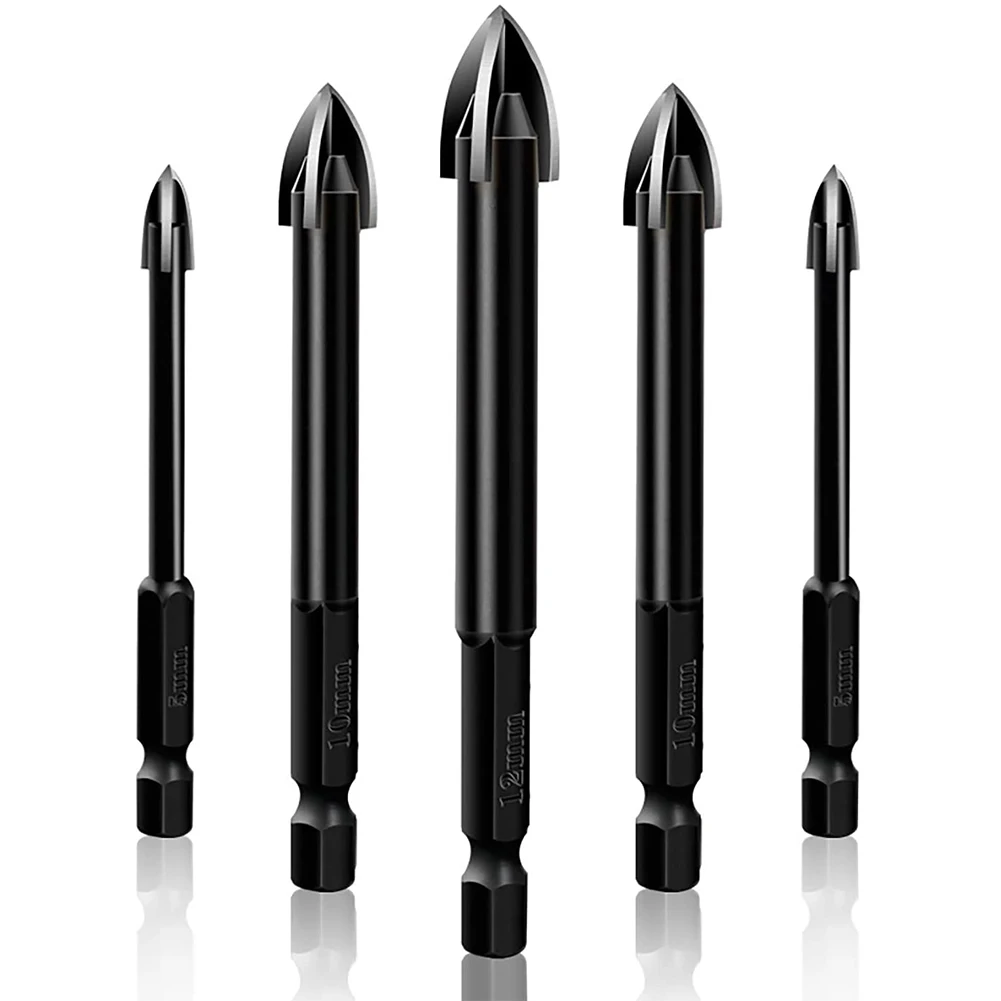 

Woodworking tools 3/4/5/6/8mm Drill Bits Cross Hex Tile Bits Glass Ceramic Concrete Hole Opener Alloy Triangle Drill Glass Bits