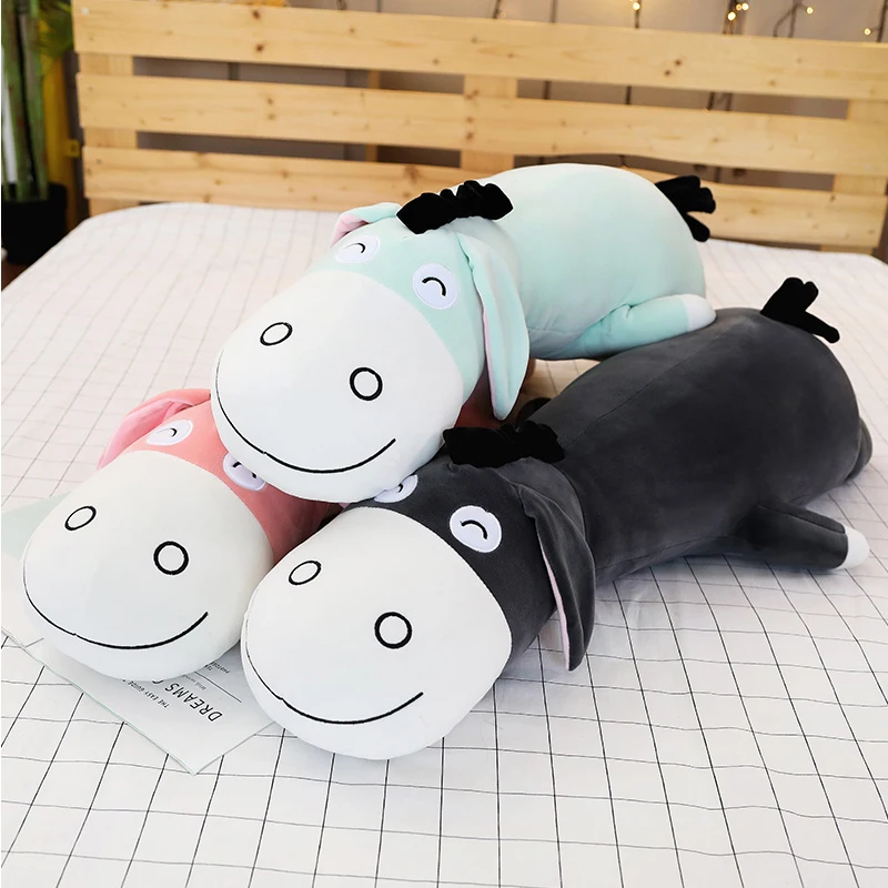 

Hot 70-90cm Cute Cartoon Donkey soft Stuffed Animals Toy Boy Girl Donkeys Pillow Cushion Kids Comforting Companion Birthday Gift