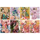 DIY 5D алмазная картина по номеру Сакура, Японская женщина, Гейша Вышивка крестом Алмазная картина рукоделие Алмазная вышивка продажа