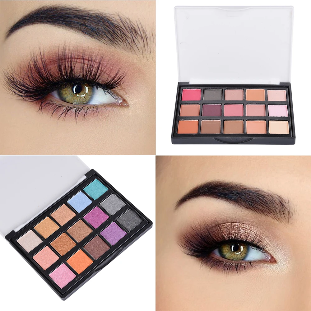 Распродажа! Сияющие матовые тени для век 15 цветов Макияж Мини Палитра