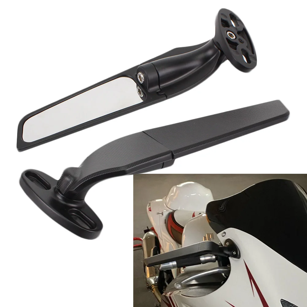

Modified Motorcycle Rearview Mirrors Wind Swivel Wing Multi-angle Adjustable Rotating Mirror For Suzuki Hayabusa GSX1300R
