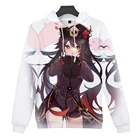 Милые детские свитшоты для девочек и мальчиков Genshin Impact Hu Tao Толстовка манга для девочек детская одежда