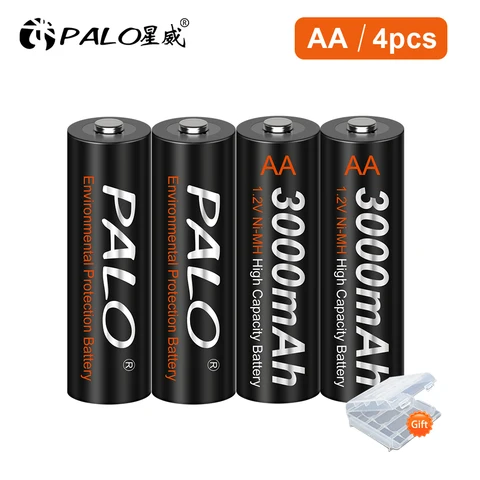 PALO Аккумуляторные батарейки АА 3000mAh