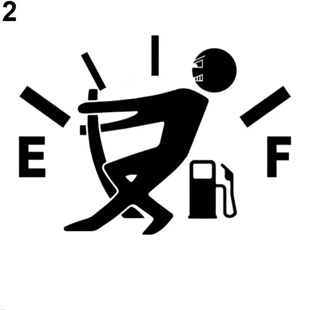 

Car Vehicle Truck Window Reflective Funny Gas Fuel Gage Empty Sticker Decal car accessories Stickers
