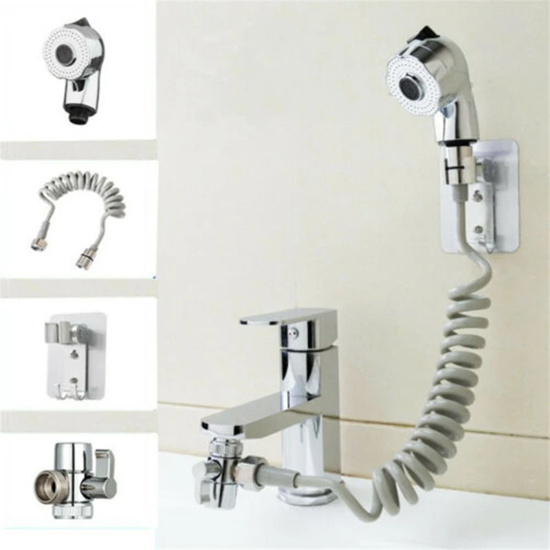 

Bathroom Faucet Sprayer Sprinkler+Base+Hose+Valve Set For Hand Basin Sink G1/2 20mm Thread Spray Taps Aerator Shower Head Holder