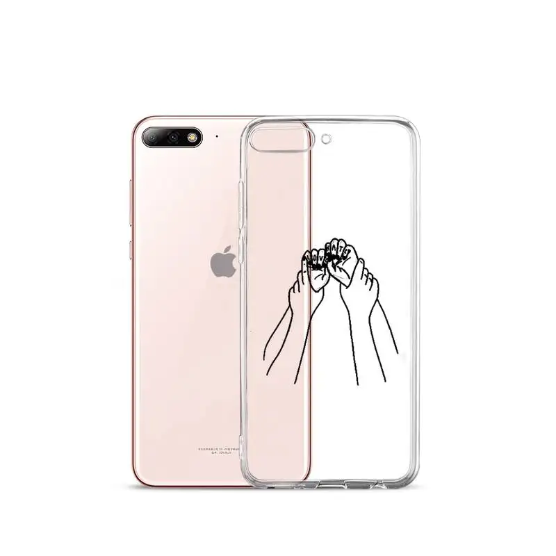 

Minimalist Line Sexy Couple Phone Case Transparent Clear for iPhone 11 12 mini pro XS MAX 7 8 6 6S Plus X 5S SE 2020 XR
