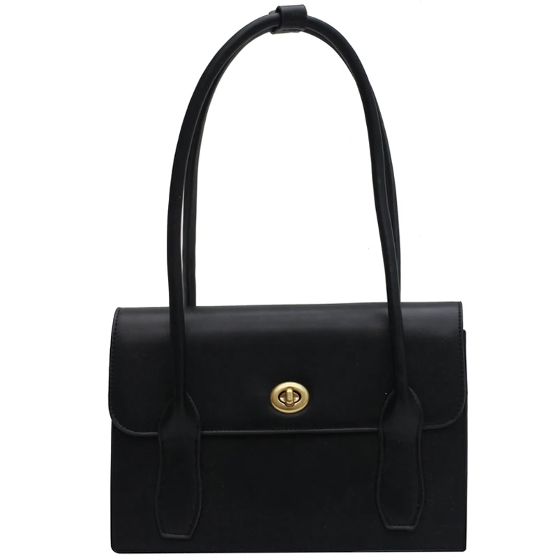 

Pure color Vintage Tote Armpit bag 2021 Fashion New High quality PU Leather Women's Designer Handbag High capacity Shoulder Bags