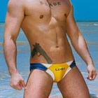 Купальник мужской, с пуш-ап вставками, контрастных цветов, пляжный купальный костюм, бикини Sunga, для геев, s, 2021