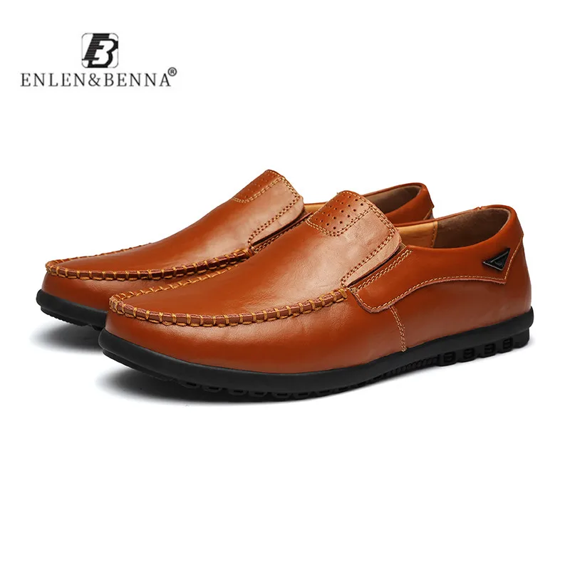 Повседневные мужские кожаные туфли роскошные дышащие мокасины лоферы с высоким