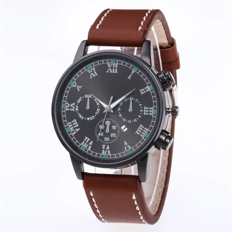 

2020 Hot Sale Minimalist Fashion Belt Watch Multicolor Face Dial False Eye Six Stitches Personality Scale With The Calendar