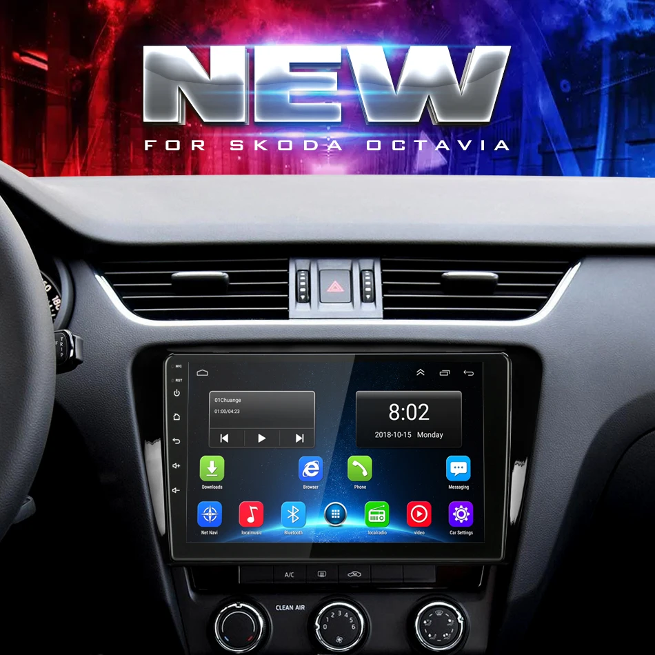 10," 2Din Android 8,1 Автомагнитола для Volkswagen SKODA Octavia 3 A7- стерео Мультимедиа плеер навигация RDS головное устройство