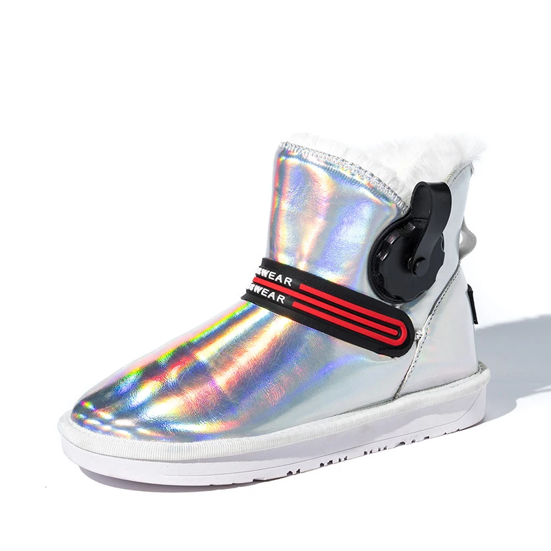 Женские ботинки Зимние ботильоны обувь на плоской подошве большой размер 41