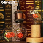 Винтажная лампа Эдисона KARWEN E27 светильник с G80-Rose, цветами и надписью I-Love-You, праздничный свадебный Рождественский Декор, Подвесная лампа