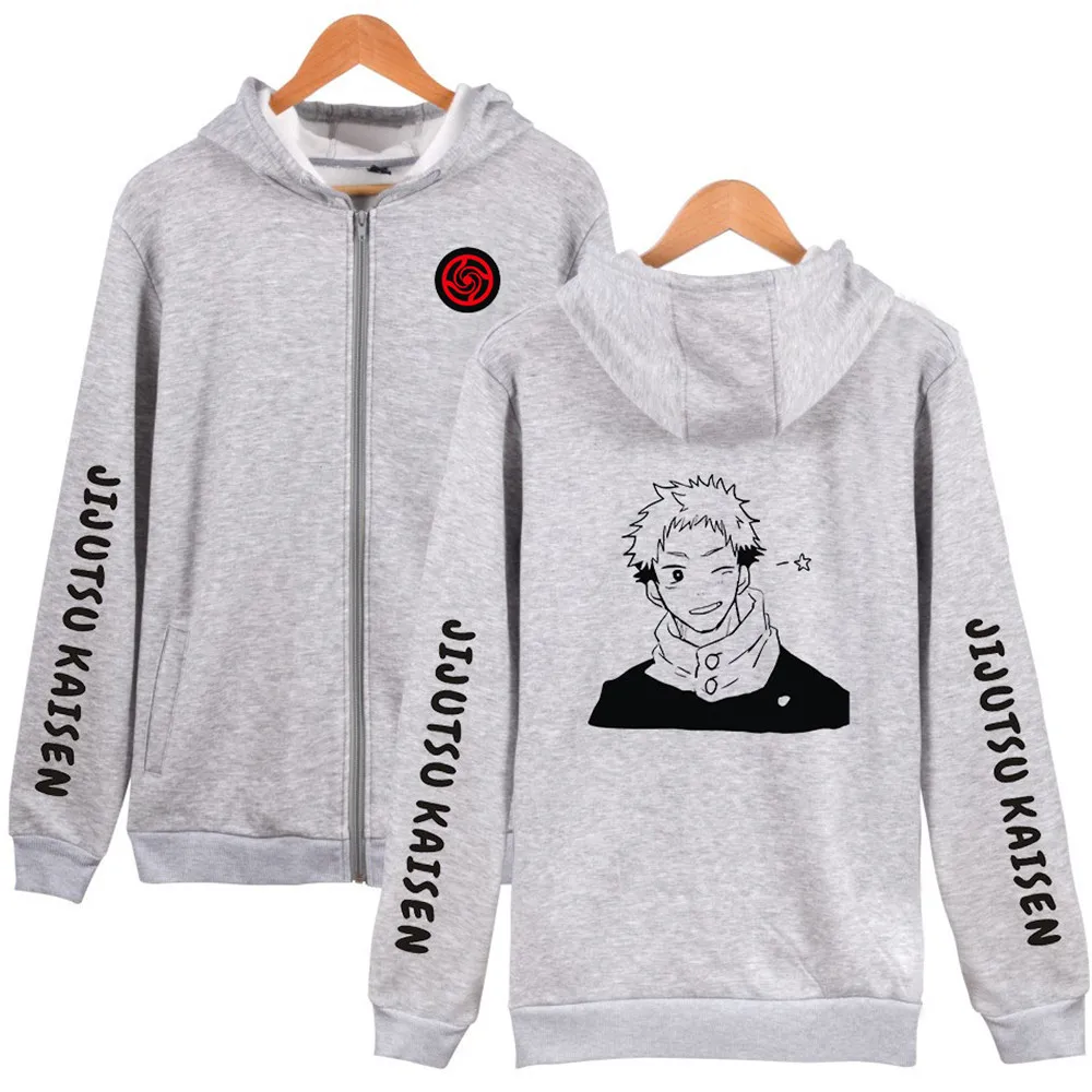 

Jujutsu Kaisen Jacket Cosplay Hoodie Anime Print Sweatshirt Adult Casual Fashion Streetwear Zip Up Jacket Coat