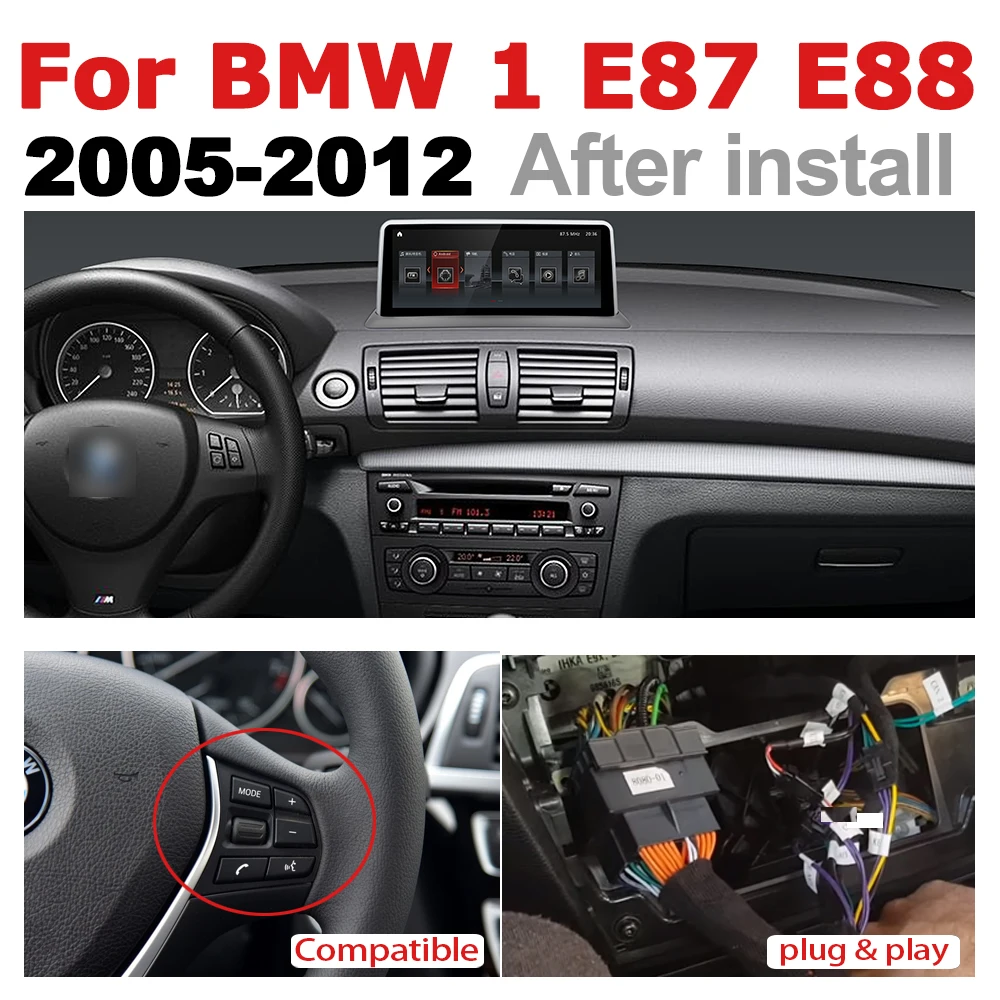 Автомобильный мультимедийный плеер Android 7 0 для BMW 1 E87 E88 2005 ~ 2012 Idrive WiFi GPS навигация
