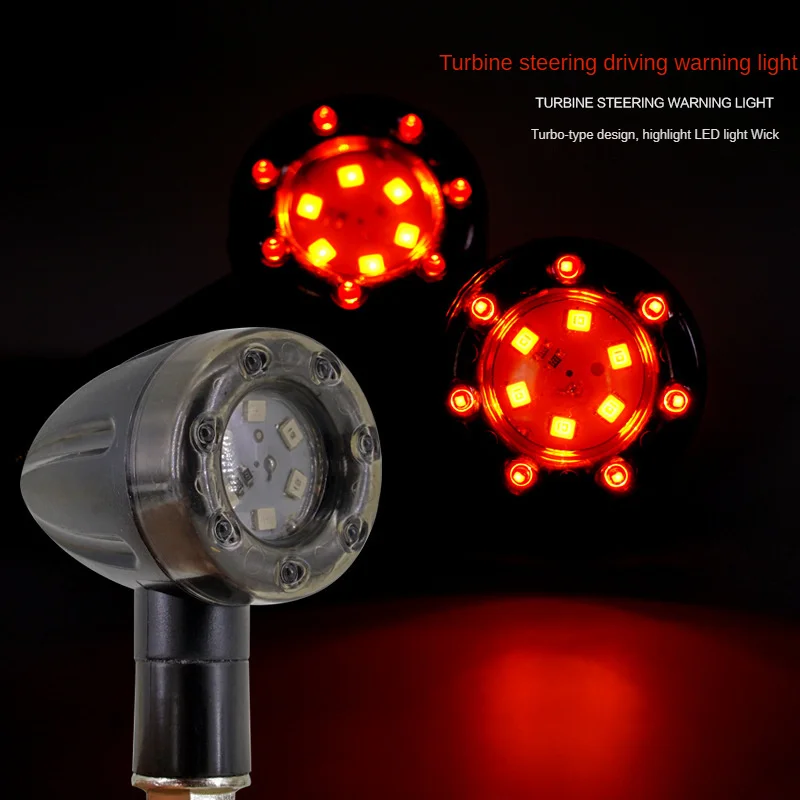 

12V Motorcycle Scooter LED Turn Signal Light Car circular monkey 2PCS Flasher Indicator Blinker Lamp Motorcycle Accessories