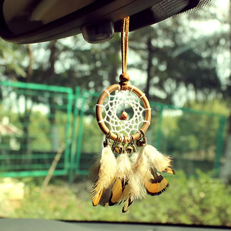 Индийский стиль перья Ловец снов ядро шарик для подвеска на стену в автомобиль