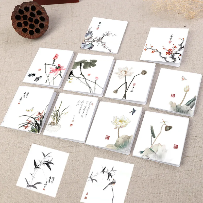 Поздравительная открытка для фестиваля средней осени 12 видов случайных цветов в