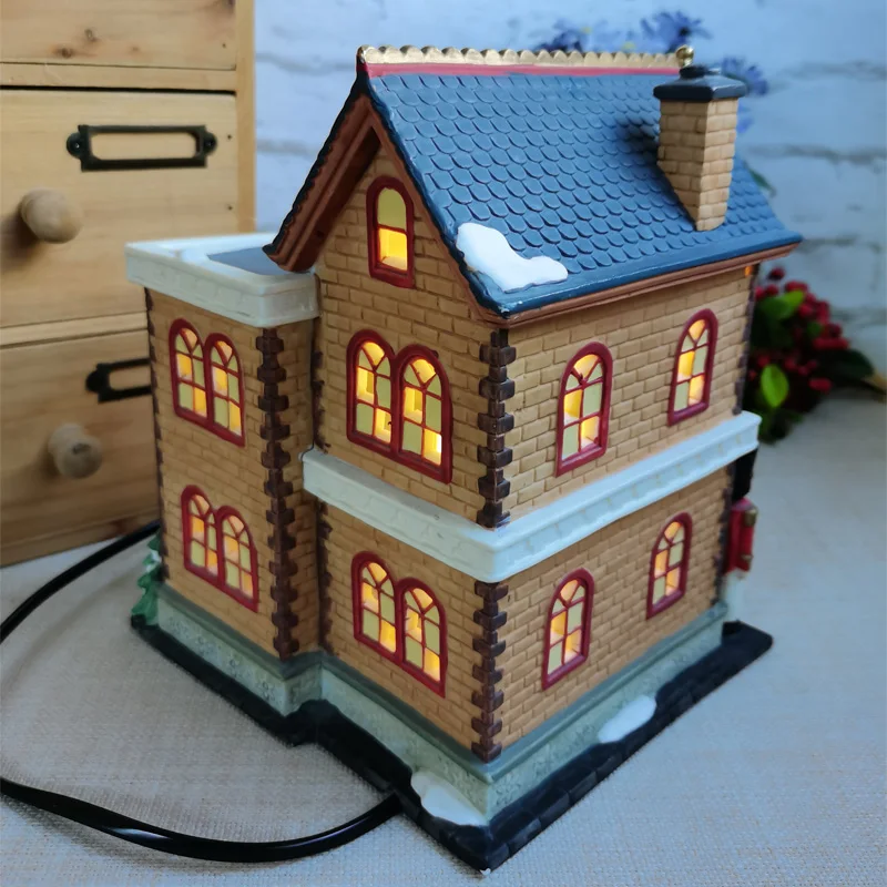 Owell керамический ночник с ручной росписью дом здание сцены ремесла ручная работа