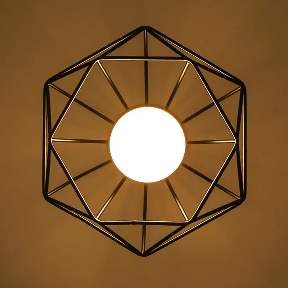 

E27 Metal Ceiling Lights Iron Lampshade Black Retro Dinning Room Bedroom HangLamp Iron Ceiling Lights Fashion Romantic Parlor