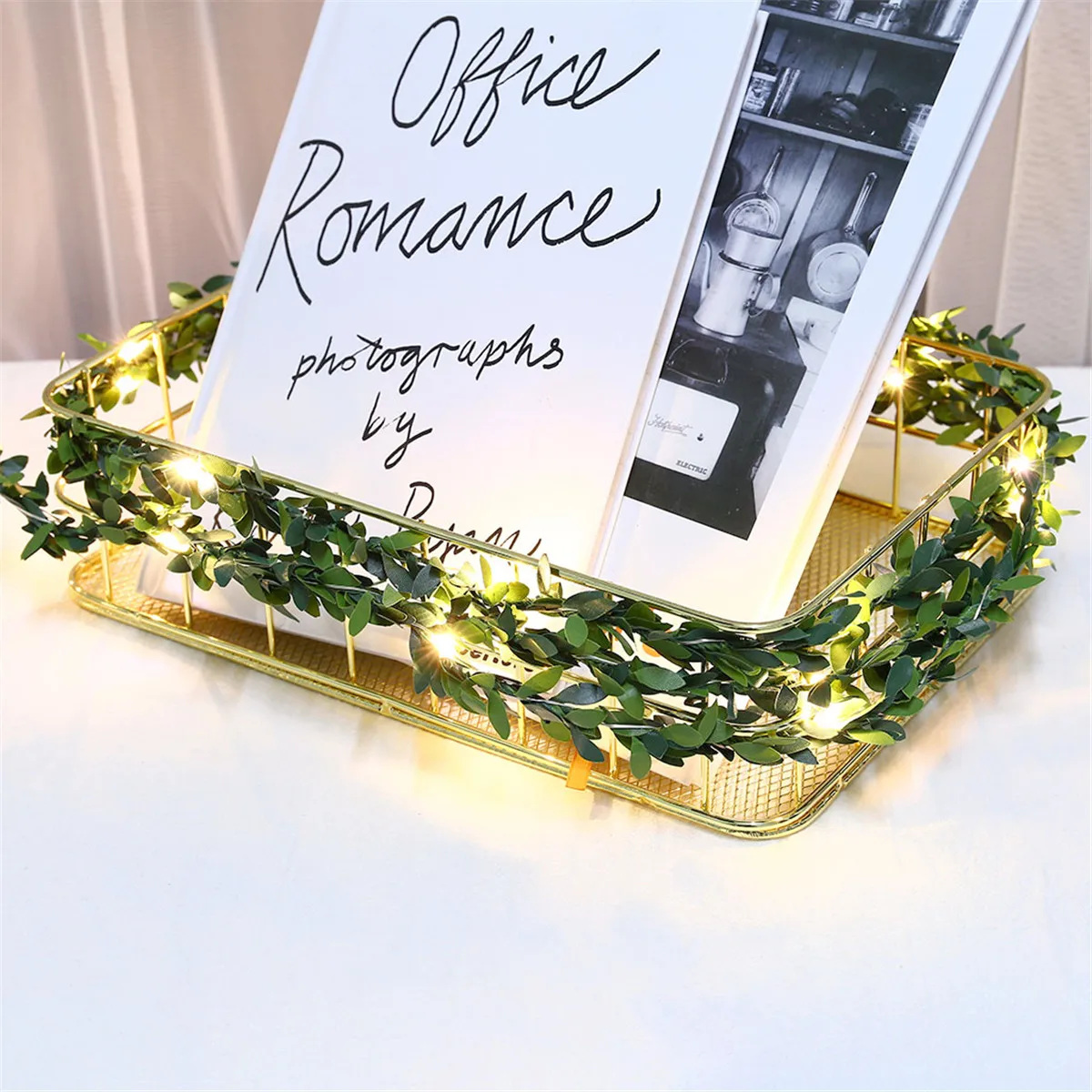 Гирлянда с листьями праздничная светодиодная usb лампа гирлянда для свадебной