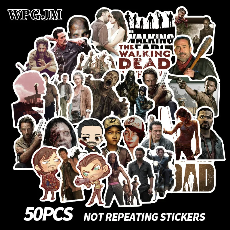 50 шт. стикер ходячих мертвецов s пакет для ноутбука холодильник телефон скейтборд