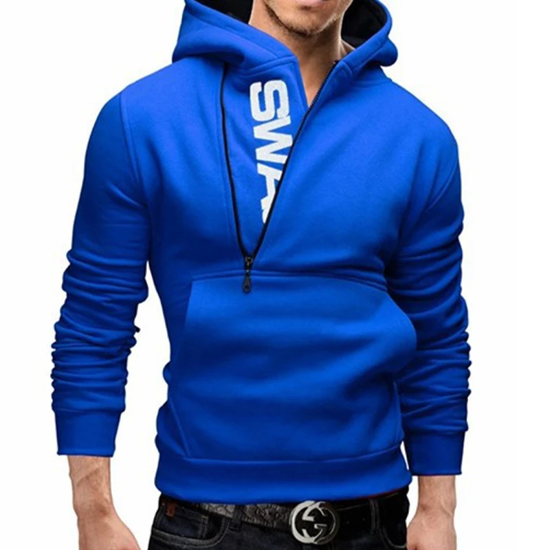 

Men Tracksuit Casual 2 Pieces Sets Zipper Sweatshirt Hooded+Sweatpants Print Sportswear Mens Clothes Solid Jogger Sport Suit 4XL