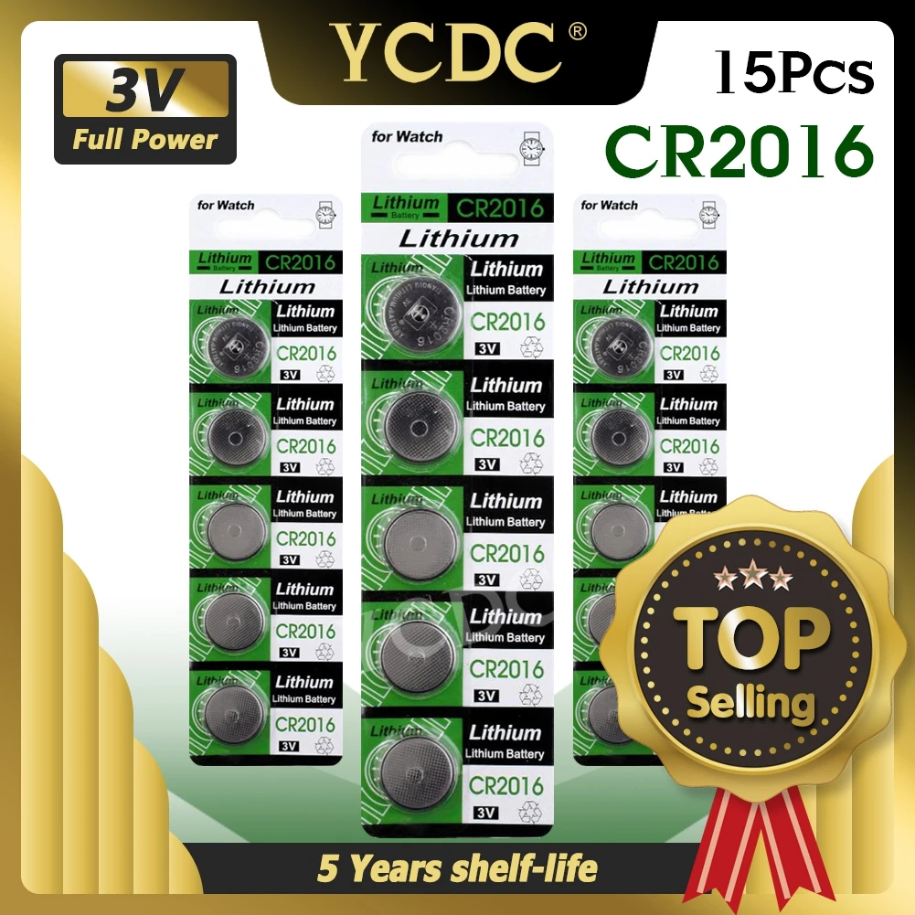 

YCDC 15X 3 В литиевая кнопочная монетная Батарея CR2016 LM2016 BR2016 DL2016 KCR2016 одноразовые батареи для автомобильного ключа дистанционного управления