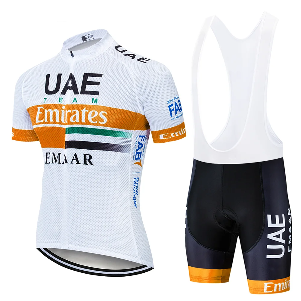 Cycling suit Команда ОАЭ PRO Велоспорт Джерси 9D гель велосипед шорты Костюм MTB Ropa Ciclismo мужские летние велосипедный майон culotte одежда - Цвет: Cycling suit
