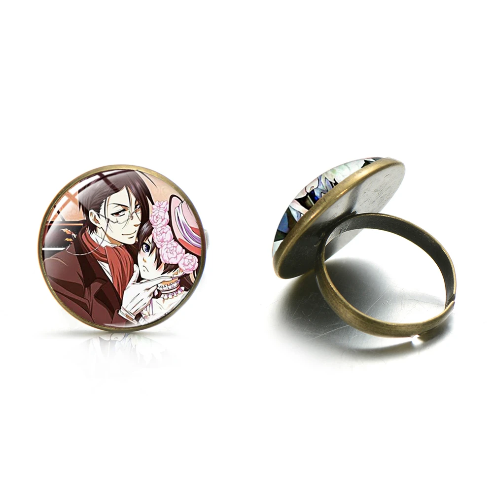 SONGDA Новые Аниме Черный Батлер искусство фото кольца для женщин мужчин модные