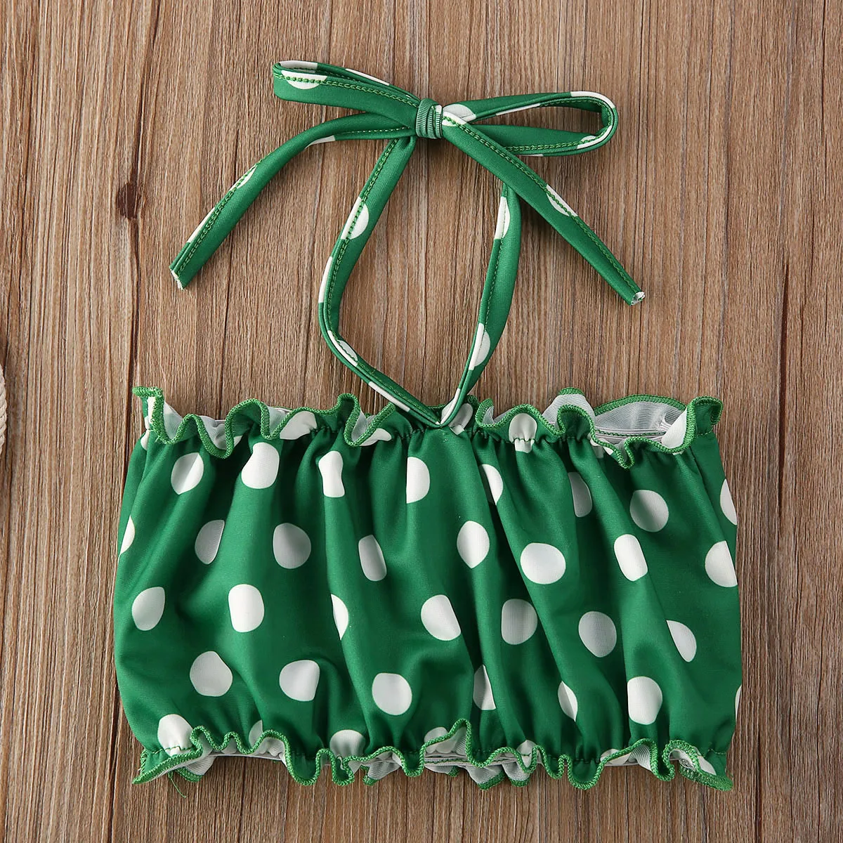 2pcs Baby Girls Polka Dot Tankini Kid Swimwear Toddler Summer Beach Bathing Swimsuit Holiday Two Pieces Swimming | Детская одежда и