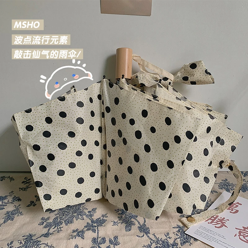 

print fabric small umbrella rain women gift foldable ladies umbrella children outdoor paraguas grande handle parasol EA60YS