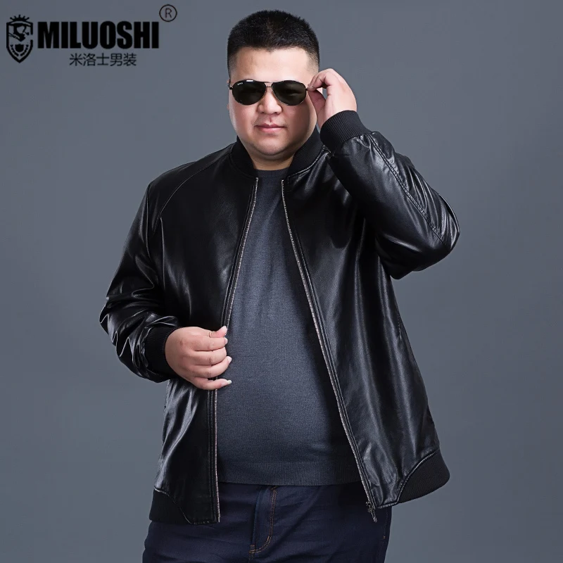 8XL 7XL размера плюс 2020 новая кожаная куртка мужская одежда для тренда тонкая